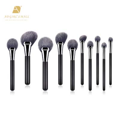 Black Synthetic Hair Multifunction Brushes Cosmetic Foundation Brush Set